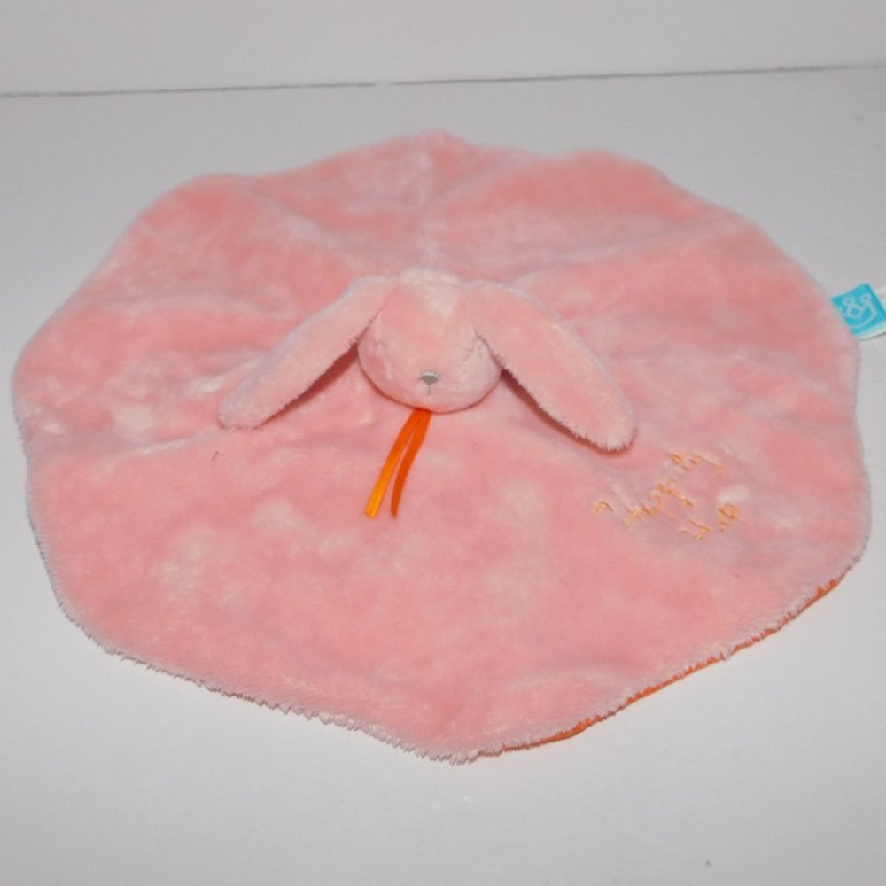 Manhattan Toy  Pink Round Bunny Rabbit Security Blanket Hippity Hop Paci Holder